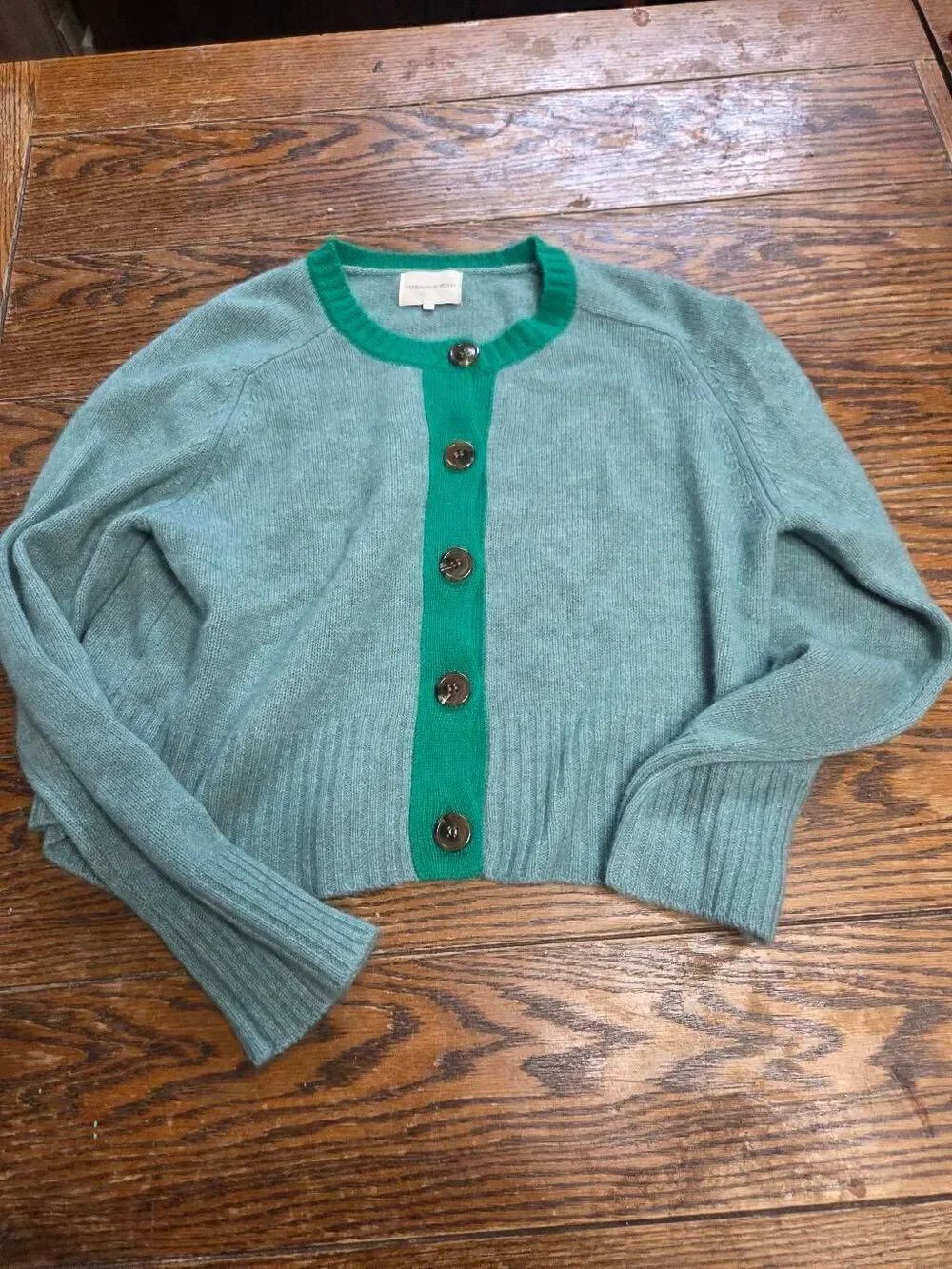 Maria de la Orden green Cashmere Leti cardigan sz Small